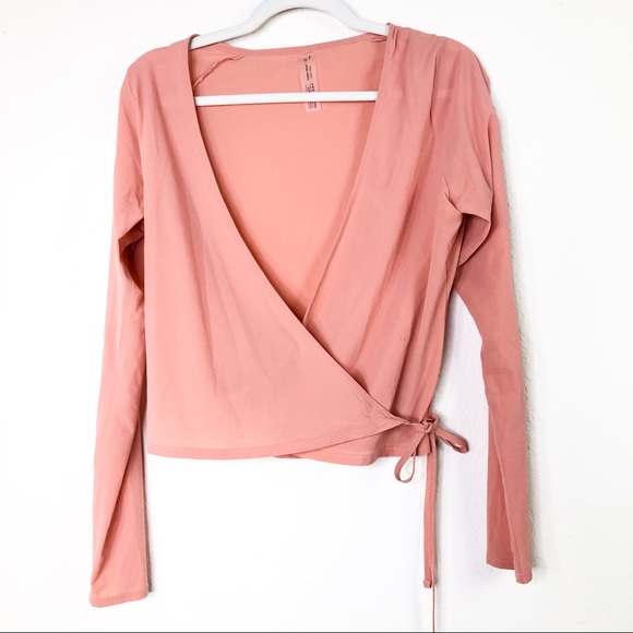 Outdoor Voices Tops - Outdoor Voices Tissue Weave Wrap Top Terracotta S
